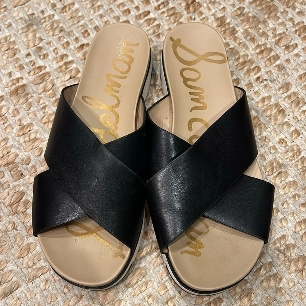 Sam Edelman Black and Tan Sandals - Picture 2 of 8